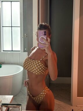 Skin by same Mustard Yellow Polka Dot Bikini